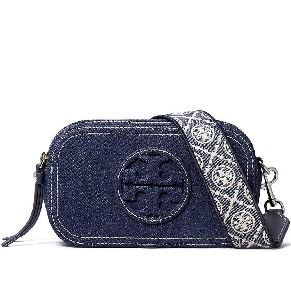 Tory Burch Mini Miller Denim Crossbody Bag